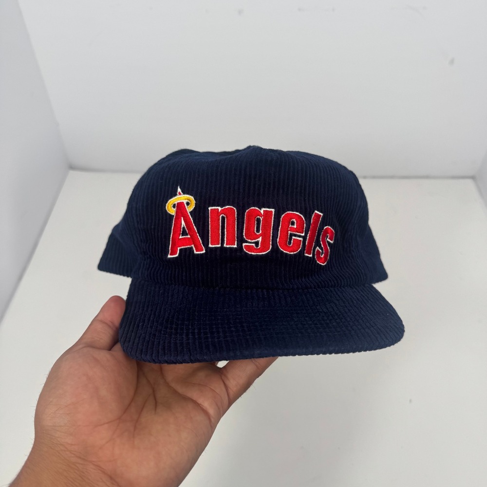 Vintage Anaheim Angels Corduroy Snapback Hat MLB Sports Specialties